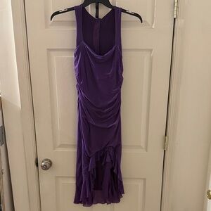 Elegant Purple Sleeveless Dress